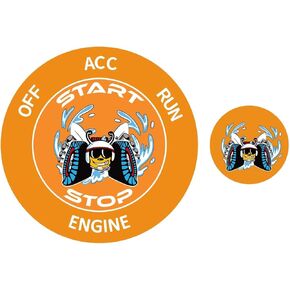 TOOLEPIC Push Start Button Cover for Dodge Challenger Charger Durango Accessories 2015-2024, Engine Start Ignition Kit Cover Emblem Badge-Unique Stylish Design-Car Decor Stickers