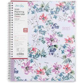 Blue Sky 2025 Weekly and Monthly Planner Calendar, January 2025 - December 2025, 8.5" x 11", Clear Pocket Cover, Laminated Tabs, Wirebound, Storage Pocket, Laila