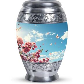 Cherry Blossoms and Butterflies Urn for Ashes for Women - 4 Keepsake Urns - Urns for Human Ashes - Mini Urns for Human Ashes Keepsake - Keepsake Urns for Human Ashes Set of 4 Size 3inch,4pcs