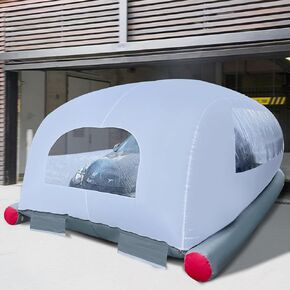 WARSUN Indoor Inflatable Car Cover 19X8.5X5.5Ft Portable Car Shield Car Showcase Inflatable Garage for Car Cover and Storage