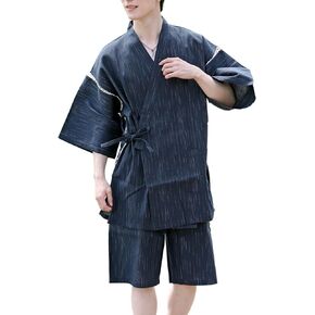 Men's Japan Kimono Jimbei SIJIRAORI Jinbei Set Yukata Loungewear Bathrobe in Saudi Arabia