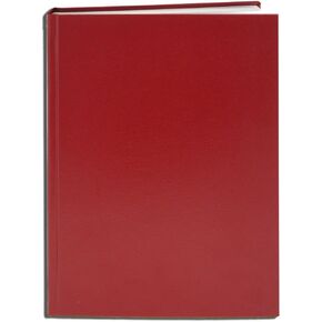 BookFactory Executive Notebook/Leather Business Notebook/Professional Journal - 168 Pages 7" x 9" Rich Burgundy Bonded Leather Book Section Sewn Hardbound (JOU-168-79RS-A-AMT00)