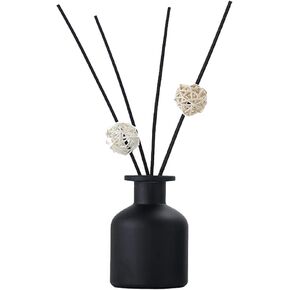1Pcs Black Empty Refillable Glass Aromatherapy Diffuser Bottle Jar Container Fragrance Accessories DIY Tool Accessories for Essential Oils Crafts Decor