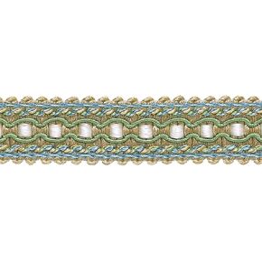 1" (2.5cm) Wide Imperial Collection Decorative Gimp Braid Trim (Style# 0125IG) Spring Green Multicolor #4668 (Mint Green, Sky Blue, Light Gold) 5 Yard Value Pack (4.5m/15 ft)