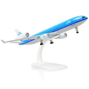 MD-11 1/300 Diecast Metal Airplane Model Kits with Stand (8.3-inch L) Cargo Airplane Model for Adult Plane Toy Aviation Gifts or Collections
