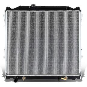 DNA Motoring OEM-RA-1998 1-Row OE Style Bolt-On Aluminum Core Radiator Replacement Compatible with 96-02 4Runner AT MT, 25-1/8" W X 22-5/8" H X 1" D, 1-3/8" Inlet, 1-3/8" Outlet