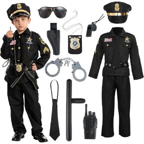 Spooktacular Creations Halloween Police Costume for Kids, Police Officer Costume for Boys, Toddler Cosplay Themed Party