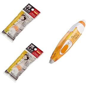 SDI i-PULO Retractable Mechanism Correction Tape White Out Pen Built-in Eraser Type 4.2mm x 6m - ECT-104 with 2 Refills