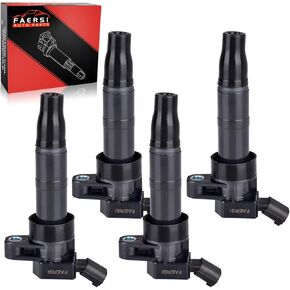 FAERSI Set of 4 Ignition Coils Pack Replacement for 2009 2010 2011 2012 2013 2014 2015 2016 Kia Sorento Forte Optima Sportage Hyundai Sonata Santa Fe Genesis Coupe 2.4 2.0 L4 Replace OE# UF611 C1667