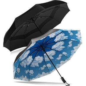 Rain-Mate & Repel Travel Umbrella Bundle - Your Perfect Travel Companions for Rainy Days, Windproof & Compact Design for On-the-Go Protection
