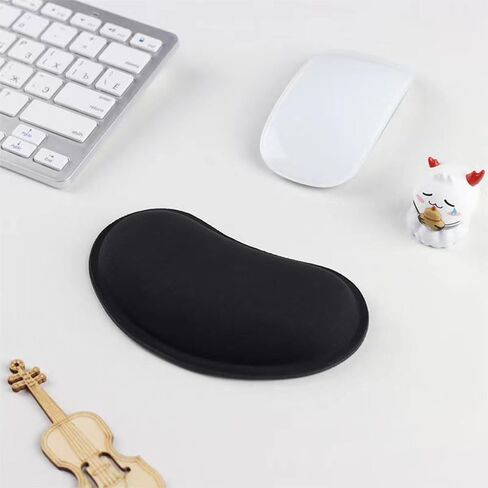 Wrist Rest for Mouse, Ergonomic Soft Silicone Wrist Cushion Support Pad, Mouse Wrist Pad with Non-Slip Base for Typing Pain Relief, Office, Home, Gaming, Computer, Black in Saudi Arabia