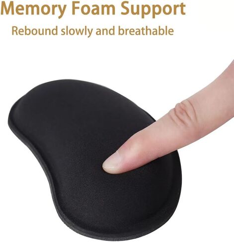 Wrist Rest for Mouse, Ergonomic Soft Silicone Wrist Cushion Support Pad, Mouse Wrist Pad with Non-Slip Base for Typing Pain Relief, Office, Home, Gaming, Computer, Black in Saudi Arabia
