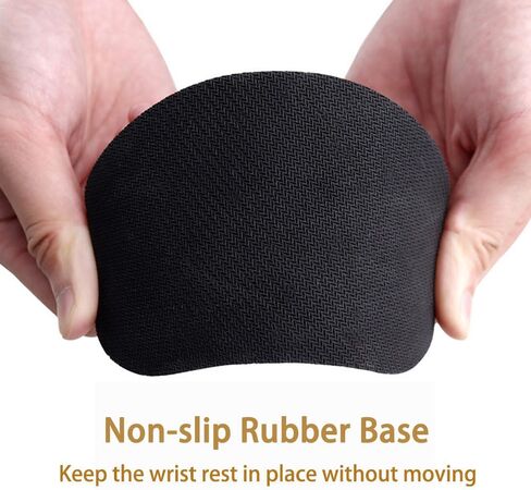 Wrist Rest for Mouse, Ergonomic Soft Silicone Wrist Cushion Support Pad, Mouse Wrist Pad with Non-Slip Base for Typing Pain Relief, Office, Home, Gaming, Computer, Black in Saudi Arabia
