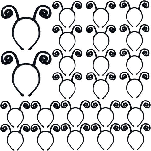 Coopay 24 Pack Butterfly Antenna Headband Snail Headband Alien Hairband Butterfly Hair Accessories Black Velvet Hairband for Halloween Party Costume Cosplay Dress Up Pretend Play Accessory in Kuwait
