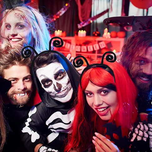 Coopay 24 Pack Butterfly Antenna Headband Snail Headband Alien Hairband Butterfly Hair Accessories Black Velvet Hairband for Halloween Party Costume Cosplay Dress Up Pretend Play Accessory in Kuwait