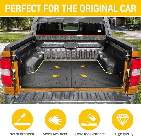 حصيرة سرير الشاحنة لسيارة Ford Maverick 2022 2023 2024 2025 حصيرة البضائع الواقية من جميع الأحوال الجوية ملحقات بطانة سرير السيارة لـ 2022-2025 Maverick Hybrid & Gas (بما في ذلك XL/XLT/Lariat) in Kuwait