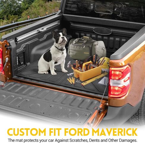 حصيرة سرير الشاحنة لسيارة Ford Maverick 2022 2023 2024 2025 حصيرة البضائع الواقية من جميع الأحوال الجوية ملحقات بطانة سرير السيارة لـ 2022-2025 Maverick Hybrid & Gas (بما في ذلك XL/XLT/Lariat) in Kuwait