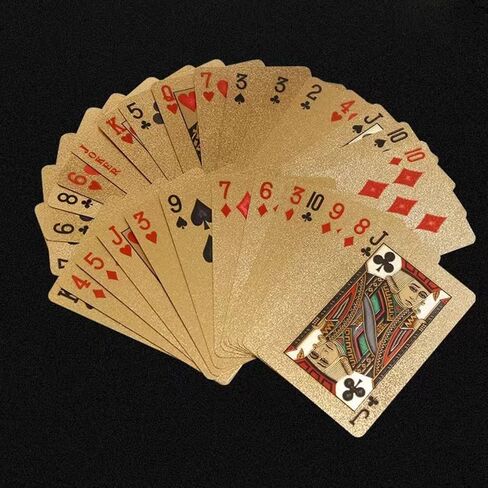 4 Decks Waterproof Playing Cards Plastic Poker Cards, Foil Poker Cards Novelty Poker Cards Waterproof Deck of Cards Tricks Tool Playing Card for Men Adults Family Game Party Birthday Party in Saudi Arabia