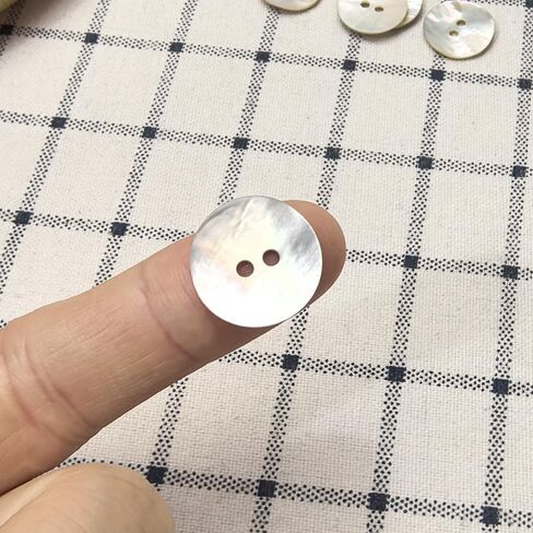 New Upick 11/13/15/23mm 100pcs Shell Buttons Sewing Craft Buttons 2 Holes (11mm) in Kuwait