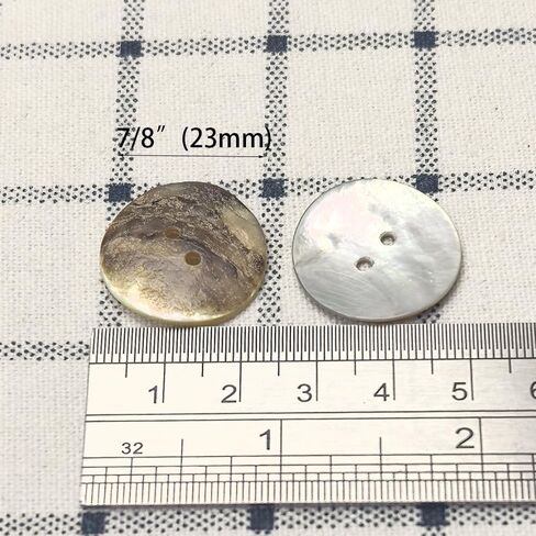 New Upick 11/13/15/23mm 100pcs Shell Buttons Sewing Craft Buttons 2 Holes (11mm) in Kuwait