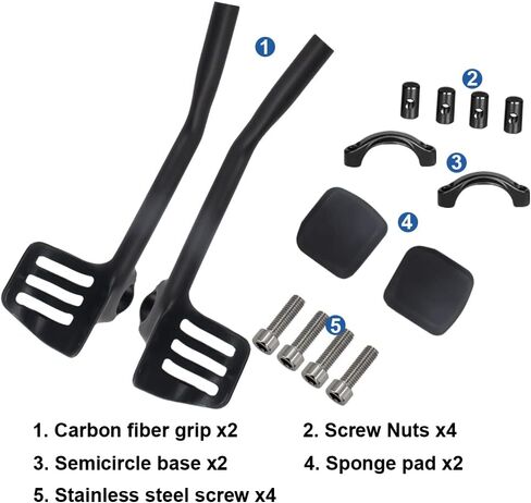 موسع مقود الدراجة، مقود مسند الدراجة RXL SL مقود دراجة الترياتلون TT aerobars لدراجة الطريق 50 درجة قضبان هوائية مشبكة على قضبان هوائية للدراجة الهوائية in Kuwait