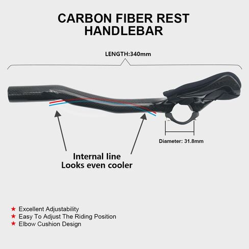 موسع مقود الدراجة، مقود مسند الدراجة RXL SL مقود دراجة الترياتلون TT aerobars لدراجة الطريق 50 درجة قضبان هوائية مشبكة على قضبان هوائية للدراجة الهوائية in Kuwait