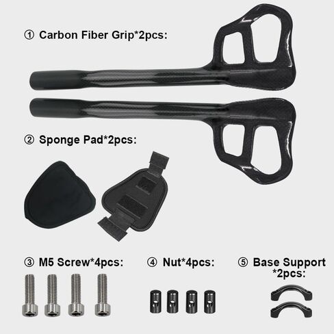 موسع مقود الدراجة، مقود مسند الدراجة RXL SL مقود دراجة الترياتلون TT aerobars لدراجة الطريق 50 درجة قضبان هوائية مشبكة على قضبان هوائية للدراجة الهوائية in Kuwait