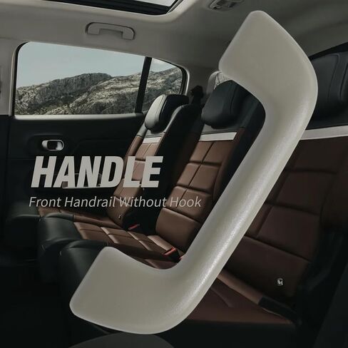 مقبض سحب السقف الخلفي VIKKSAER، مقبض حمل عالمي LH=RH متوافق مع Toyota Corolla Rav4 Yaris Vios، استبدال #74610-52020 (بدون خطاف، رمادي بيج، قطعة واحدة) in Saudi Arabia
