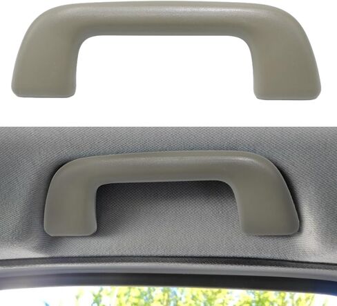 مقبض سحب السقف الخلفي VIKKSAER، مقبض حمل عالمي LH=RH متوافق مع Toyota Corolla Rav4 Yaris Vios، استبدال #74610-52020 (بدون خطاف، رمادي بيج، قطعة واحدة) in Saudi Arabia