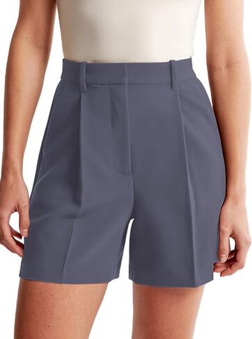 NIMIN High Waisted Tailored Work Shorts for Women Summer Casual Lightweight Office Dressy Shorts with Pockets in Kuwait
