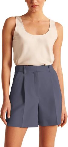 NIMIN High Waisted Tailored Work Shorts for Women Summer Casual Lightweight Office Dressy Shorts with Pockets in Kuwait