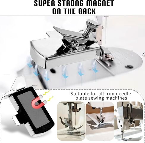 Magnetic Seam Guide for Sewing Machine, Upgraded Seam Guide, Universal Seam Guide with Clip, Sewing Supplies Accessories Sewing Machine Positioner, Easy to Keep The Stitching Thread Straight in Saudi Arabia