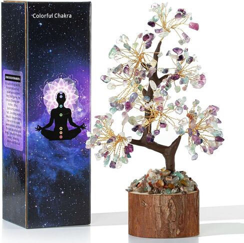 MAIBAOTA 7 Chakra Tree Crystal Tree for Positive Energy Home Office Decor Crystal Decor Crystal Tree of Life for Meditation in Kuwait
