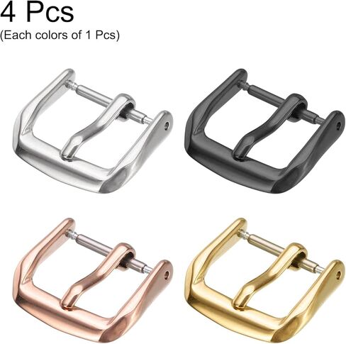 HARFINGTON Watch Band Replacement Buckle 316L Stainless Steel Clasp for Leather Silicone Nylon Canvas Watch Bands in Saudi Arabia