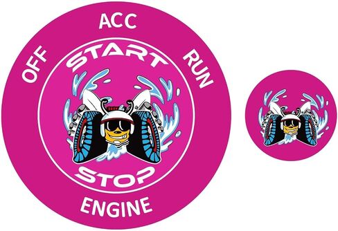 TOOLEPIC Push Start Button Cover for Dodge Challenger Charger Durango Accessories 2015-2024, Engine Start Ignition Kit Cover Emblem Badge-Unique Stylish Design-Car Decor Stickers in Kuwait
