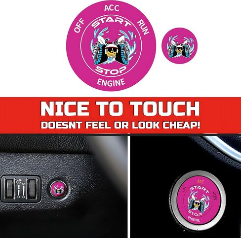 TOOLEPIC Push Start Button Cover for Dodge Challenger Charger Durango Accessories 2015-2024, Engine Start Ignition Kit Cover Emblem Badge-Unique Stylish Design-Car Decor Stickers in Kuwait