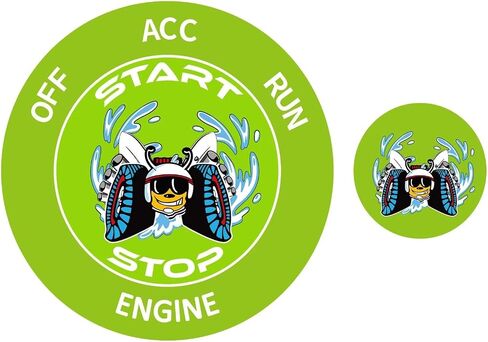 TOOLEPIC Push Start Button Cover for Dodge Challenger Charger Durango Accessories 2015-2024, Engine Start Ignition Kit Cover Emblem Badge-Unique Stylish Design-Car Decor Stickers in Kuwait