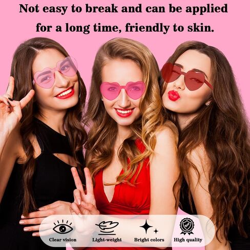 14 Pack Heart Sunglasses, Heart Shaped Sunglasses, Fun Heart Glasses, Heart Glasses Bulk for Women Party Favor in Saudi Arabia