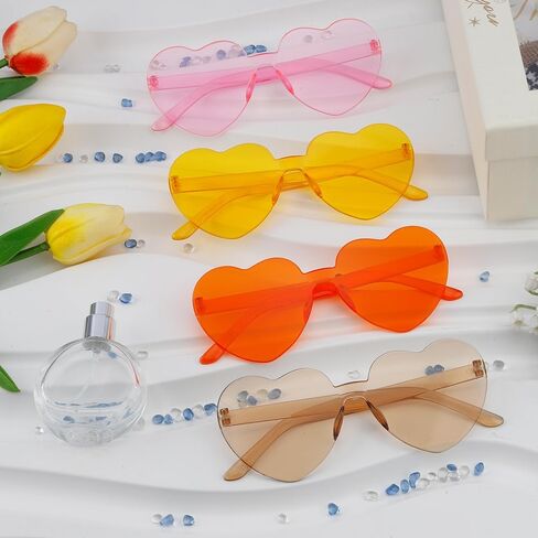 14 Pack Heart Sunglasses, Heart Shaped Sunglasses, Fun Heart Glasses, Heart Glasses Bulk for Women Party Favor in Saudi Arabia