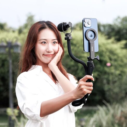 Extended Magnetic Flexible Tripod for iPhone, Height & Angle Adjustable Bendable Octopus Tripod Cellphone Stand for Magsafe & Android & Compact Camera & GoPro Travel Selfie/Vlogging/Video Recording in Saudi Arabia