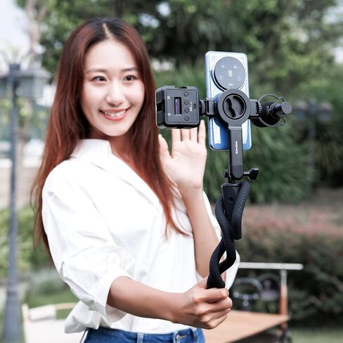 Extended Magnetic Flexible Tripod for iPhone, Height & Angle Adjustable Bendable Octopus Tripod Cellphone Stand for Magsafe & Android & Compact Camera & GoPro Travel Selfie/Vlogging/Video Recording in Saudi Arabia