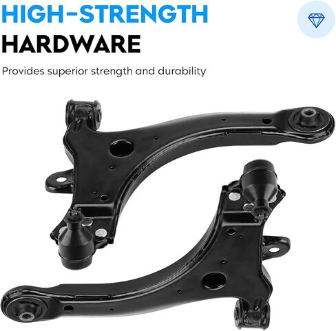 Front Lower Control Arm w/Ball Joint for Buick Allure 3.6L 05-08 & 3.8L 05-09, Century 97-05, Regal 97-04, Chevy Impala 00-13, Oldsmobile Intrigue 98-02, Suspension Kit K80538 K80539 ES3459 EV195 in Saudi Arabia