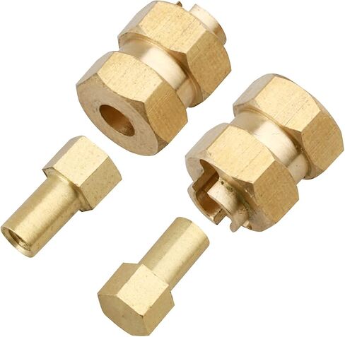 Hobbypark Brass SCX24 Extended Wheel Hubs 7mm Wheel Hex Wheel Spacers for Axial SCX24 Gladiator Chevrolet C10 Deadbolt Wrangler JLU B17 Betty Bronco Upgrades Parts in Saudi Arabia