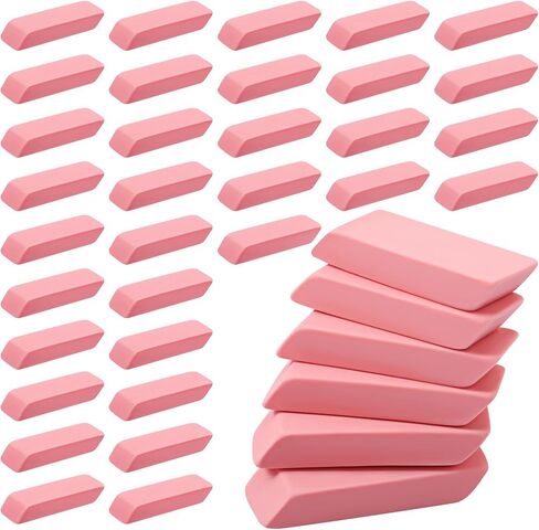 Harloon Pack of 150 Pink Eraser Bulk Large Pencil Eraser Latex Free Block Erasers for Art Drawing Teachers Office Supplies, Bevel and Rectangular in Saudi Arabia