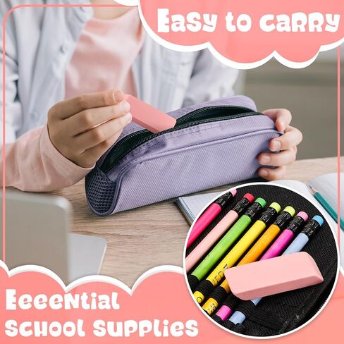 Harloon Pack of 150 Pink Eraser Bulk Large Pencil Eraser Latex Free Block Erasers for Art Drawing Teachers Office Supplies, Bevel and Rectangular in Saudi Arabia