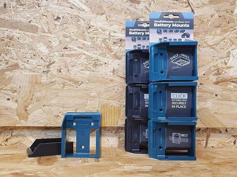 StealthMounts 40V Makita Battery Holder, 6 Pack, Blue, Plastic in Saudi Arabia