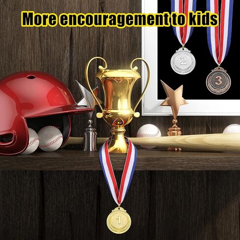 MTLEE Gold Silver Bronze Award Medals Competition Style Winner Award Medals Metal Medals Prizes with Neck Ribbon for Competitions Party Homework School Bar Costume Parties(10 Pieces) in Saudi Arabia