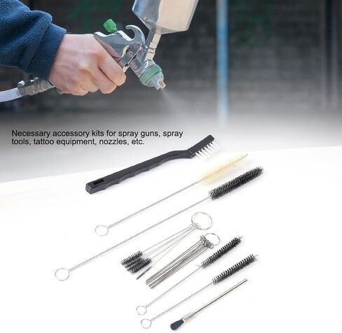 19 Piece Spray Gun Cleaning Kit, Multi-Purpose Spray Gun Cleaning Brushes Complete Set Spray Tools Cleaner for Cleaning Spray Guns Paint Guns Air Tools Airbrush Paint Sprayers in Saudi Arabia