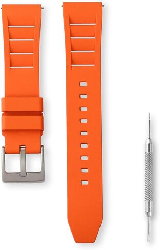 Fluororubber Watch Strap 20mm 22mm - Fluoroelastomer Watch Band Soft Breathable Durable Universal Replacement Band Strap for Men Women in Kuwait