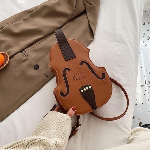 Violin style fashion backpack, PU leather bag, women's crossbody bag, personality handbag for young lady in Saudi Arabia